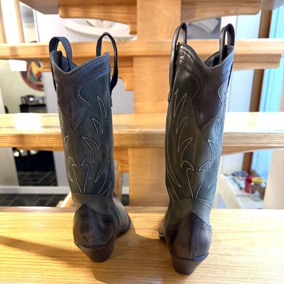 Buttero Boots - distressed - brown leather tips and trim - Gorgeous - Picture 4 of 6